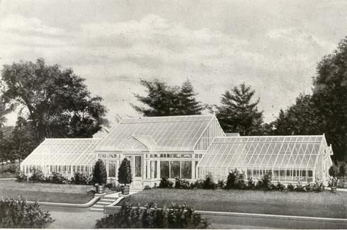 The Northwest Normal School Greenhouse was erected in 1915, east of the Administration Building.  The original glass Greenhouse was destroyed when a tornado ripped through the area in 1919 and was never restored.