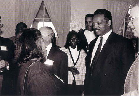 The Reverend Jesse Jackson visited campus on March 15, 1995 as part of Northwest's Distinguished Lecture Series. 