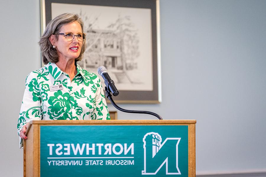 Leisha Barry joined the Northwest Foundation Board in 2017 and is in the second of her two-year term as president. (Photo by Todd Weddle/Northwest Missouri State University)